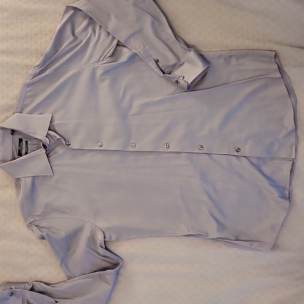 Mens grey dress button down